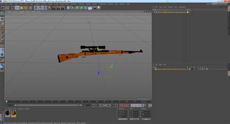 Mauser Kar98k Bolt Action Rifle with Scope 3D | 3D Molier International
