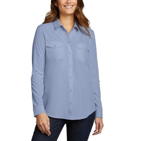 Eddie Bauer Women's Departure Stretch Moisture Wicking Long Sleeve ...