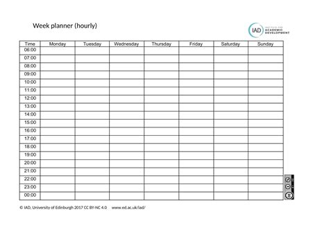 Weekly Hourly Planner Printable Pdf Printable Word Searches8 Week ...