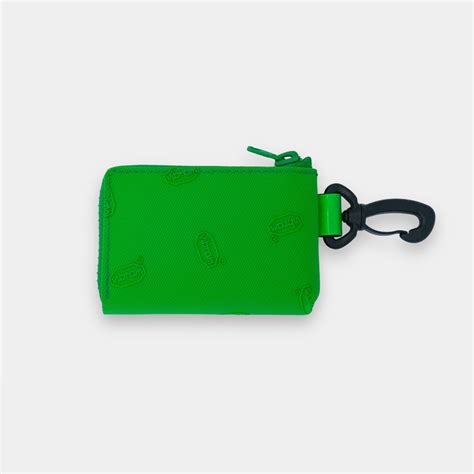 vibram card case (green×clear) with glowing zip | THISWAY