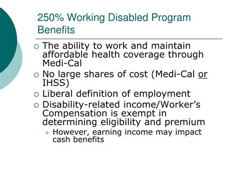 Image result for Working Disabled Program Chart