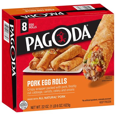 Pagoda Express Frozen Crunchy Crispy Pork Egg Rolls 22 oz | shipt