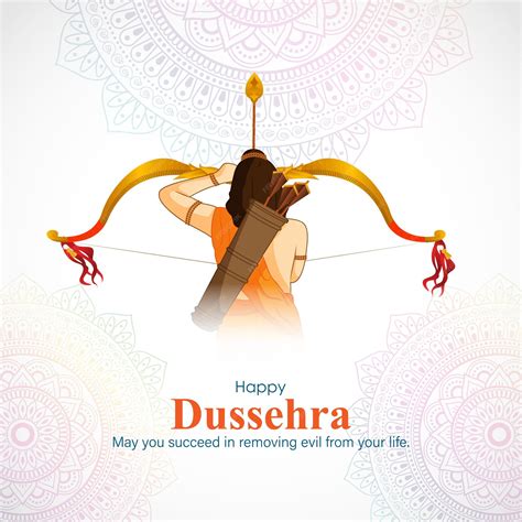 Premium Vector | Vector illustration of Happy Dussehra greeting