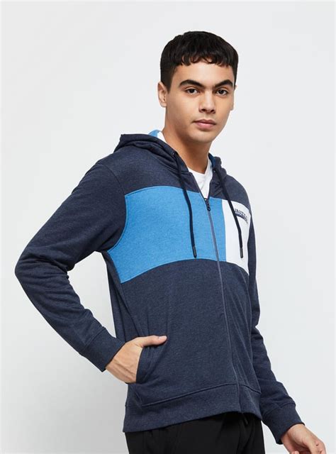 Buy Men Hooded Colourblock Athleisure Sweatshirt Online at just Rs ...