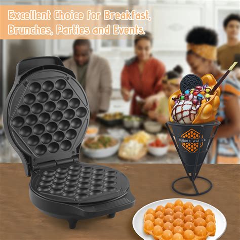 Snapklik.com : FineMade Compact Bubble Waffle Maker Machine