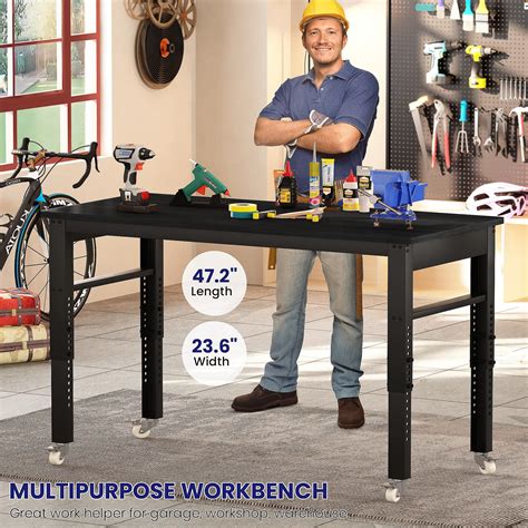 Snapklik.com : DKLGG 2000Lbs Workbench Adjustable Height,Welding Bench ...