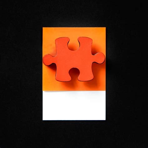 Pezzo di puzzle gioco di puzzle arancione | Foto Gratis