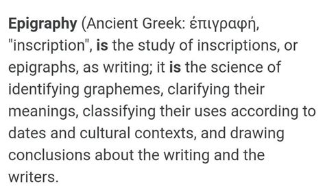 define the word epigraphy - Brainly.in