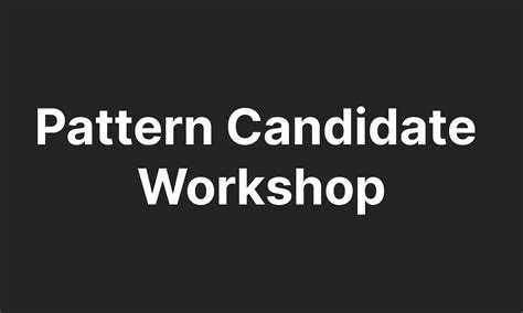 Pattern Workshop 的图像结果