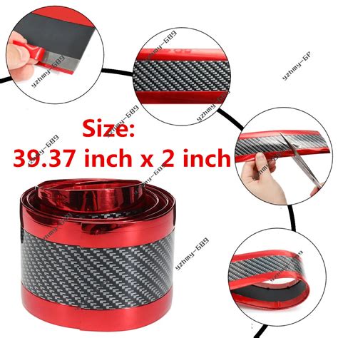 Buy Parts Accessories Carbon Fiber Vinyl Car Door Sill Scuff Plate ...