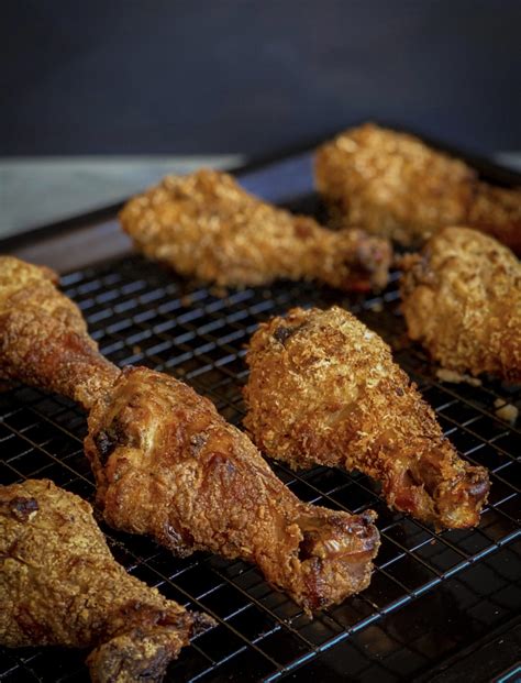 The Crunchiest Oven Fried Chicken Drumsticks (with two different ...