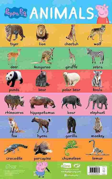 Learn With Peppa : Early Learning Animals Chart For Children | Natasha ...