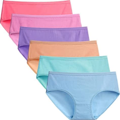Buy Geifa Womens Underwear Cotton Briefs Bikini Panties for Women ...