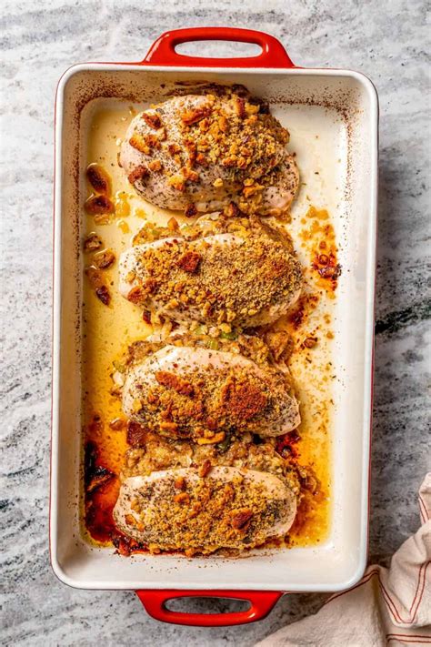 Chicken Breasts Stuffed with Stuffing - Family Food on the Table