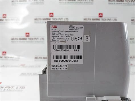 Abb symphony plus do01 digital output module – Aeliya Marine Tech