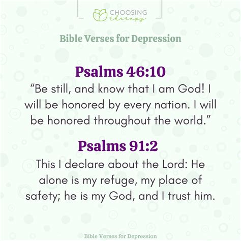 Image result for Scriptures for Healing Depression