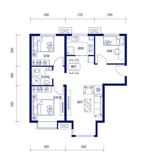 7套一梯两户住宅户型平面图免费下载 - 建筑户型平面图 - 土木工程网