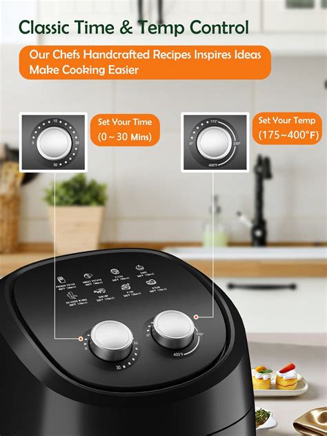 Buy Air Fryer 4.5 QT Air Fryers Oil Less Classic Timer and Temperature ...