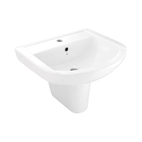 Jaquar - Half Pedestal Rectangle White Wash Basin - Aria - ARS WHT ...
