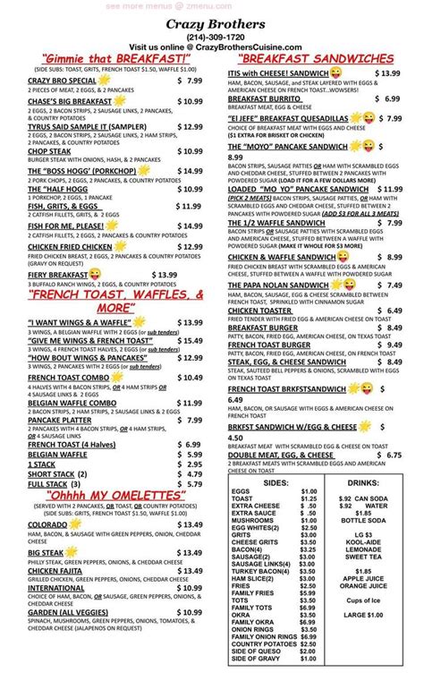 Online Menu of Crazy Brothers Breakfast, Lunch, and Dinner Restaurant ...