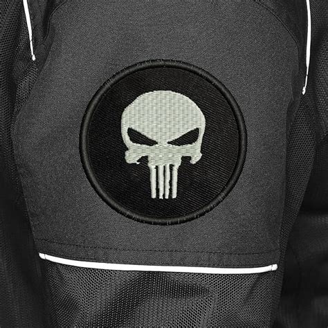 ISEE 360 Skull Theme Embroidered Sweable Applique Patches for Jackets ...
