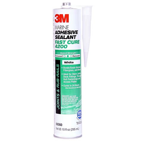 Buy 3M Marine Adhesive Sealant Fast Cure 4200 (06560) – Semi-Permanent ...