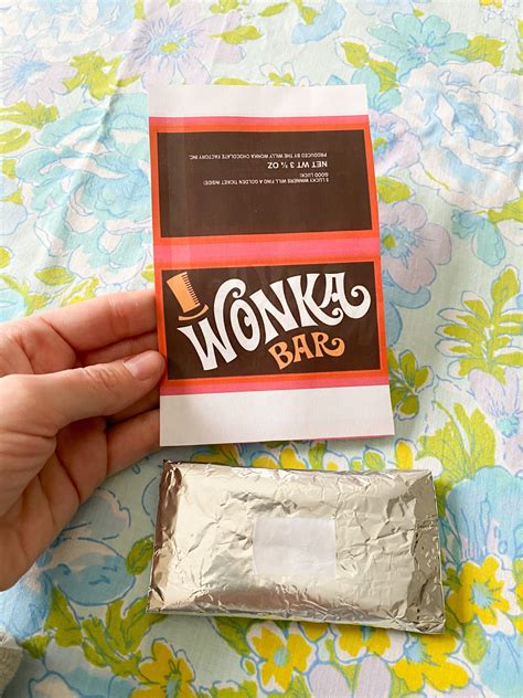 Printable Wonka Bar Wrapper Free | FREE Printable