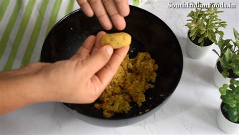 Leftover upma snack bites-How to make-Step by step photos & Video