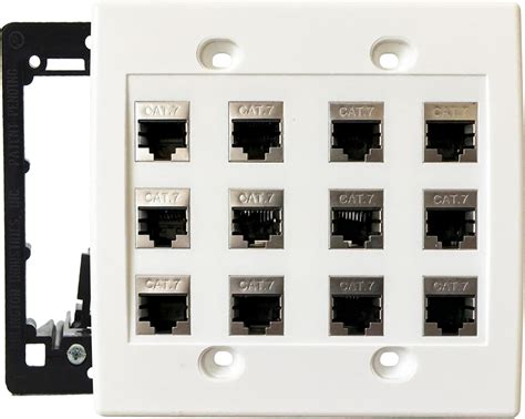 Amazon.com: OUYFBO 6-Port Ethernet Wall Plate Female to Female Cat6 ...