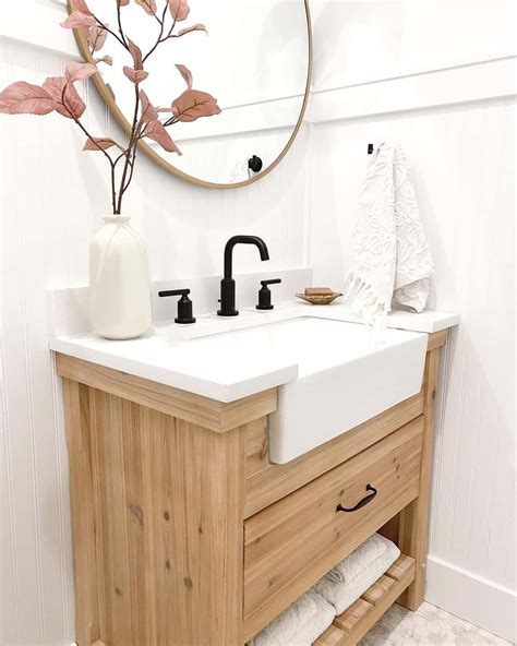 41 Farmhouse Vanity Designs to Elevate your Bathroom Experience