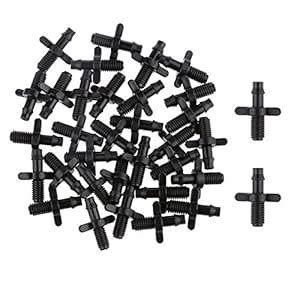 ELECTROPRIME Greenhouse Connectors Screw Thread Barbed Plastic Black ...