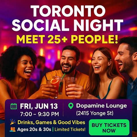 Toronto – Meet 25+ Locals in One Night! ?, 2415 Yonge St, Toronto, ON ...