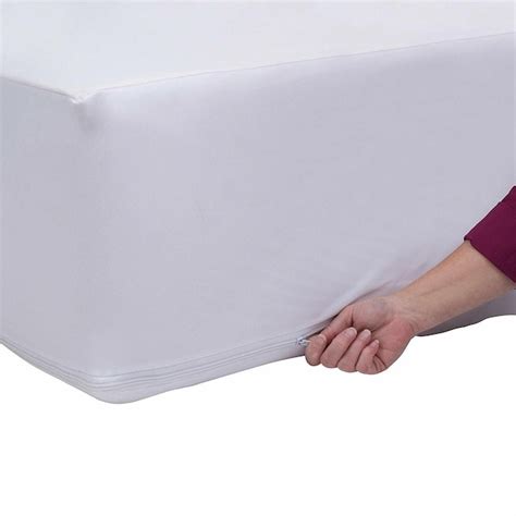 J&V TEXTILES 14-in D Polyester Encasement Hypoallergenic Mattress Cover ...