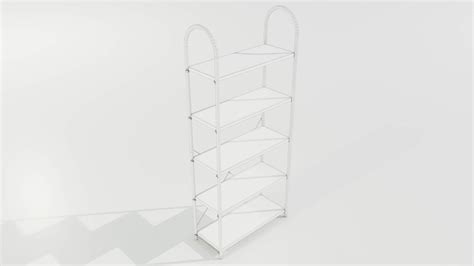 Wood-Metal Shelf 3D Model by 3Dmae