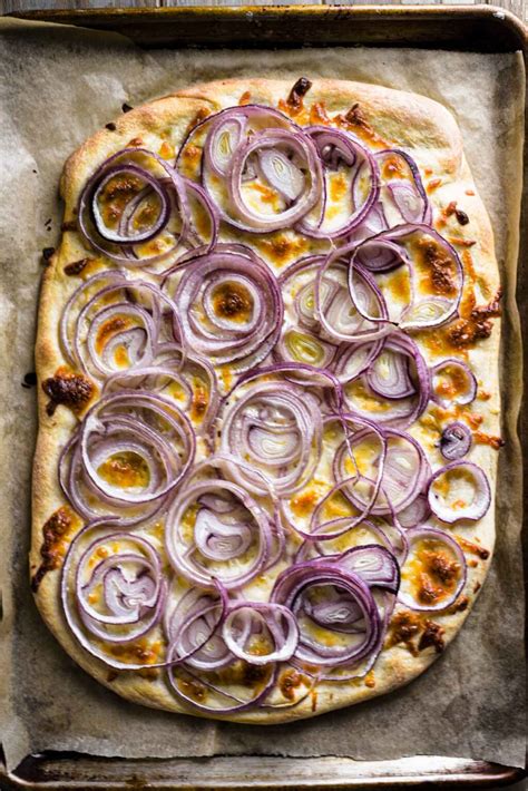Red Onion White Pizza - Cozy Cravings
