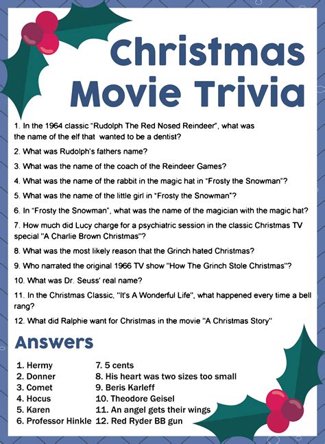 Printable Christmas Movie Trivia, Web what you need to play.