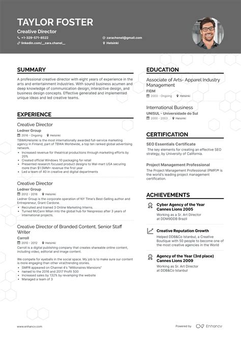 5 Creative Director Resume Examples & Guide for 2023