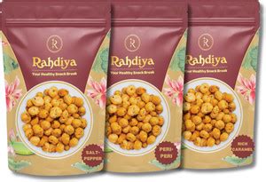 Rahdiya Premium Roasted Makhana | Salt-Pepper, Peri Peri, Rich Caramel ...