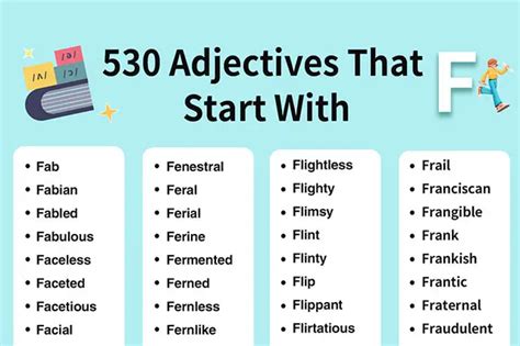 530 Adjectives That Start with F (2023 Update) — RHblog