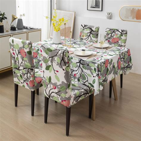 Premium Dining Table & Chair Cover Combo - Luxury White - Trendize