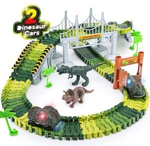 snaptron Dinosaur Toy 156 pcs Train Toys for Kids with Track Big Size ...