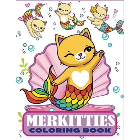 Buy Merkitties Coloring Book: Adorable Cat Mermaid Coloring Book for ...