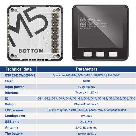 Buy M5Stack ESP32 Basic Core IoT: Development Kit V2.6 2.0-inch IPS ...
