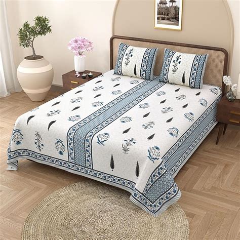 EasyGoods® 100% Pure Cotton Rajasthani Jaipuri Sanganeri Print Double ...