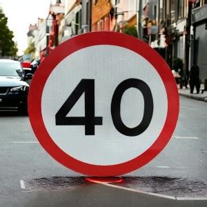 Signved Speed Limit Warning Board, Road Safety Signage, 64 cm x 64 cm ...