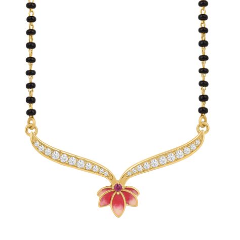 Padma Lotus 925 Silver Mangalsutra with 22kt Gold Plating – Roovi
