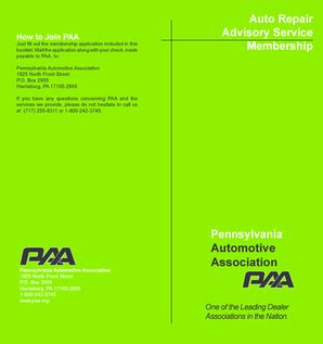 Fillable Online paa Auto Repair Advisory Application.indd ...