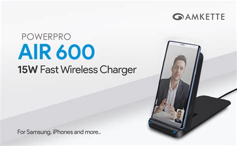 Amkette Power Pro Air 600 Qi Certified Wireless Charger with 3 Charging ...