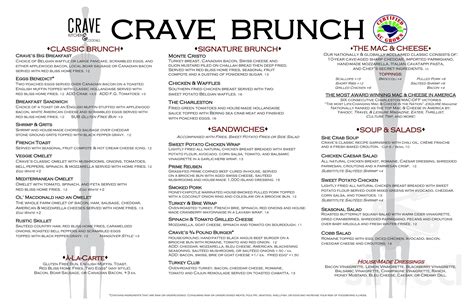 Crave Greenville Sc Menu
