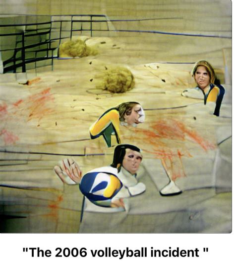 AI created image of the "2006 volleyball incident". Thought it was ...